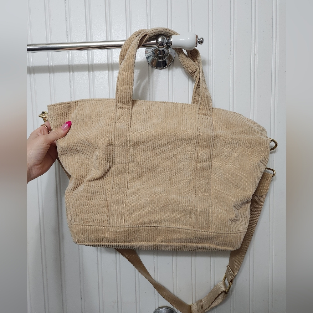 MOVING SALE MUST GO Stoney Clover Lane Beige Corduroy Mini Tote